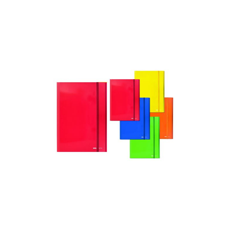 Cartella con elastico piatto rosso