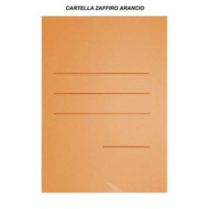 Cartelle 3 Lembi arancio Zaffiro con righe stampate 50pz 200gr 25x33,5