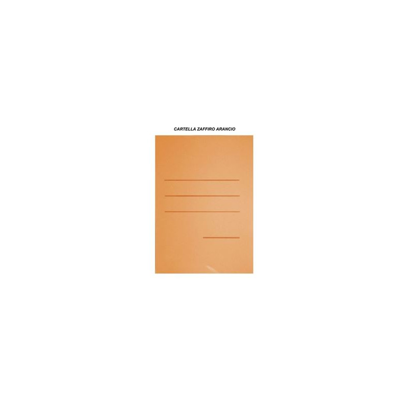 Cartelle 3 Lembi arancio Zaffiro con righe stampate 50pz 200gr 25x33,5
