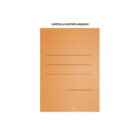 Cartelle 3 Lembi arancio Zaffiro con righe stampate 50pz 200gr 25x33,5