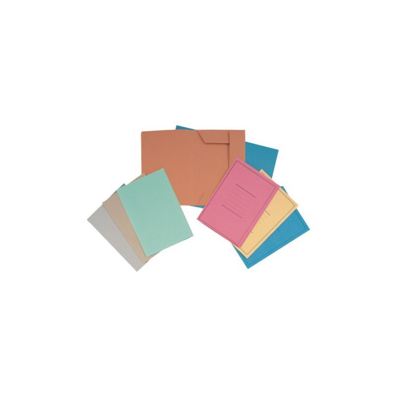 Cartelle 3 lembi gialle ECO vintage con riquadro 50pz