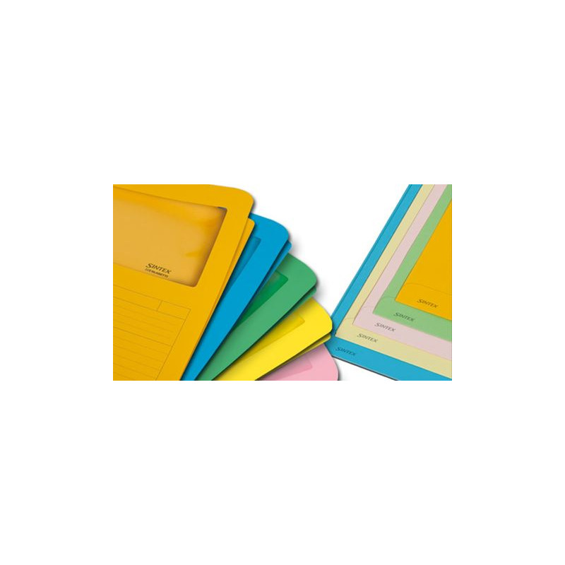 Cartelle con finestra sintex 10pz vari colori