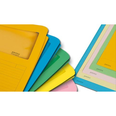 Cartelle con finestra sintex 10pz vari colori