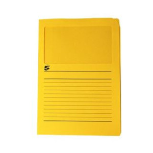 Cartelle con finestra sintex giallo 50pz