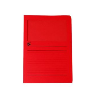 Cartelle con finestra sintex rosse 50pz