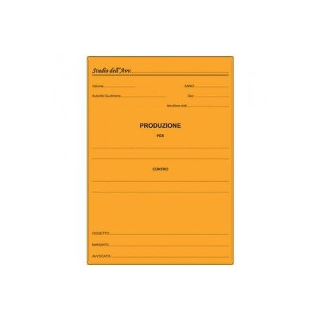 Cartelle produzione piegate 100pz arancio