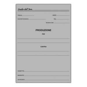 Cartelle produzione piegate 100pz grigio