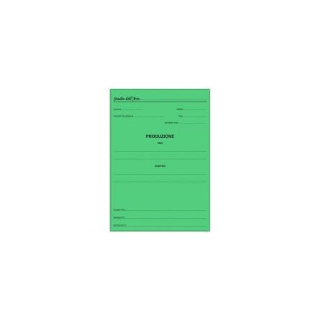Cartelle produzione piegate 100pz verde