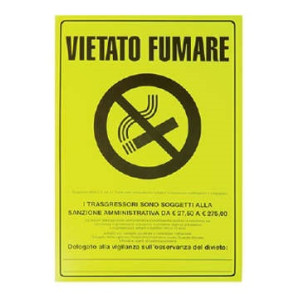 Cartello Vietato Fumare - Vari Colori