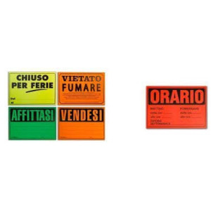 Cartello orario Lavoro in cartone