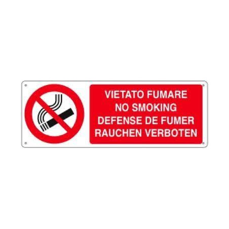 Cartello vietato fumare varie lingue