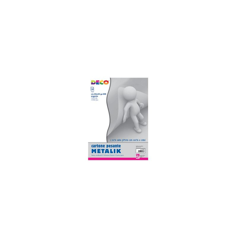Cartoncino 2333 Argento metallizzato 320gr (a pz bl da 10pz)