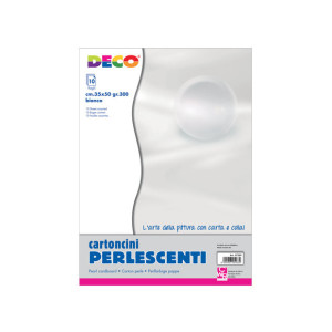 Cartoncino bianco perlescente 35x50 300gr