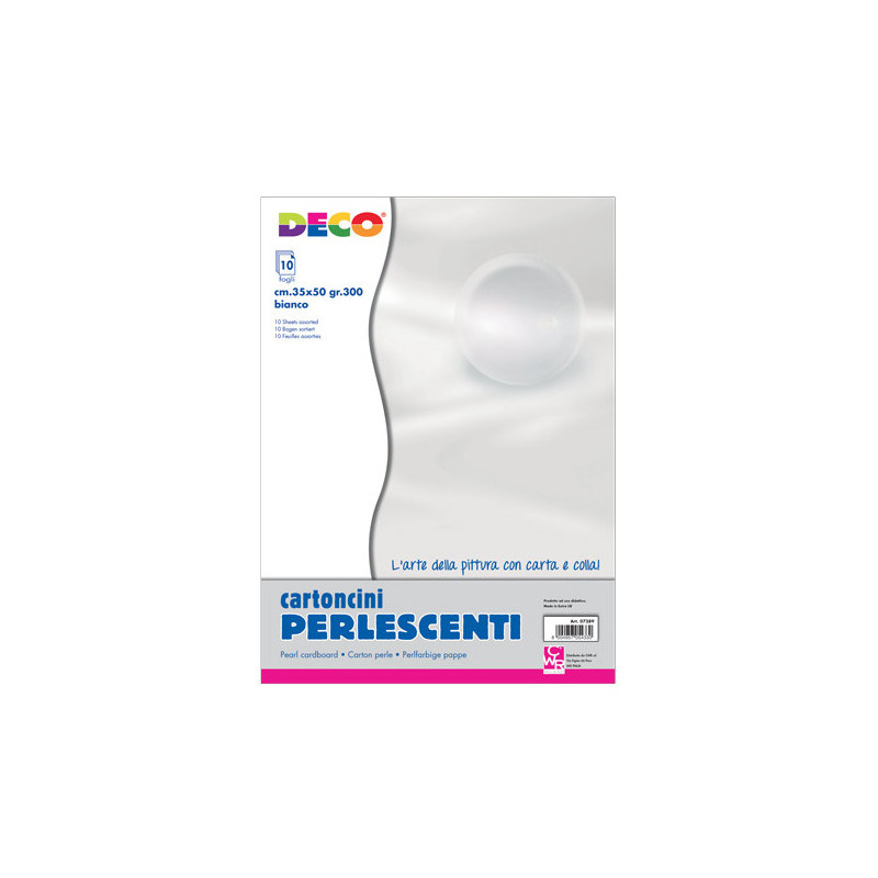 Cartoncino bianco perlescente 35x50 300gr