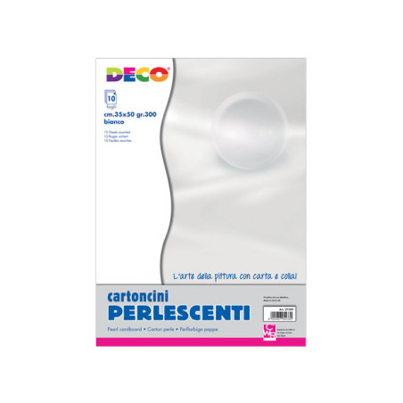 Cartoncino bianco perlescente 35x50 300gr