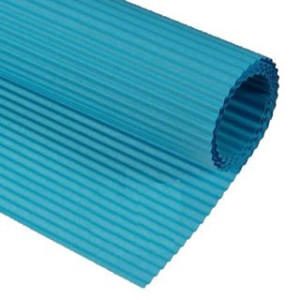 Cartoncino ondulato azzurro