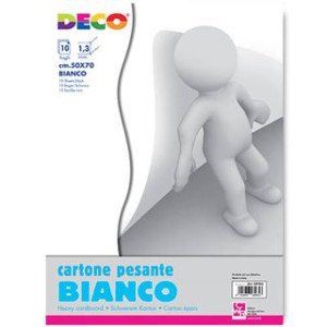 Cartoncino pressato pesante bianco spessore 1,3 cm.50x70