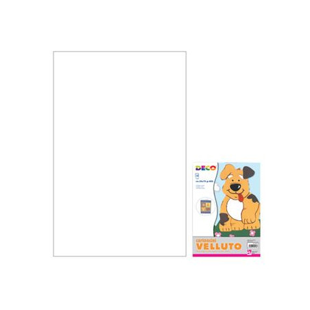 Cartoncino vellutato gr.400 50x70 bianco