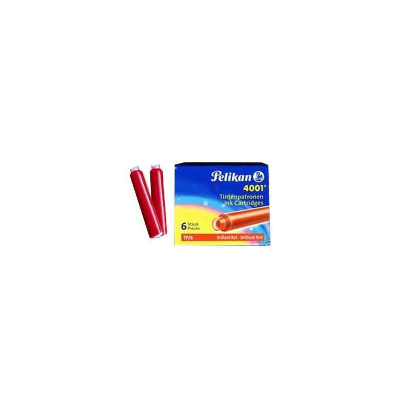 CARTUCCE X STILO PELIKAN TP 6 4001 rosse 6pz