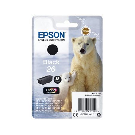 Cartuccia Epson T2601 n.26 Originale Nero