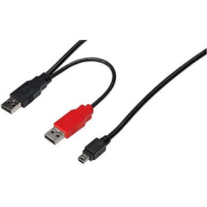 CAVO SDOPPIATORE USB 2.0 CON 2 CONNETTORI USB A MASCHIO - MINI USB B MASCHIO