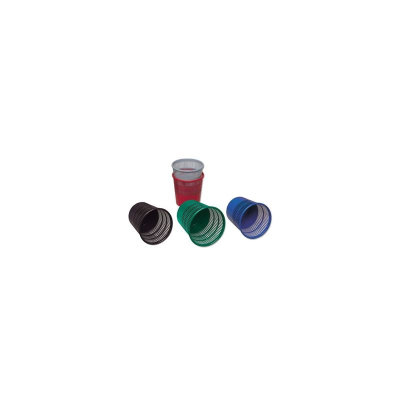 Cestino gettacarte in plastica aperto forato 16 litri 30X30h BLU