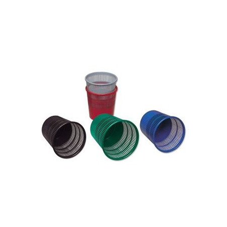 Cestino gettacarte in plastica aperto forato 16 litri 30X30h Rosso