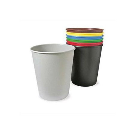 Cestino gettacarte in plastica chiuso rosso tipo pelle