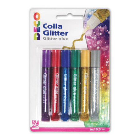 Colla glitter assort. 6pz DECO
