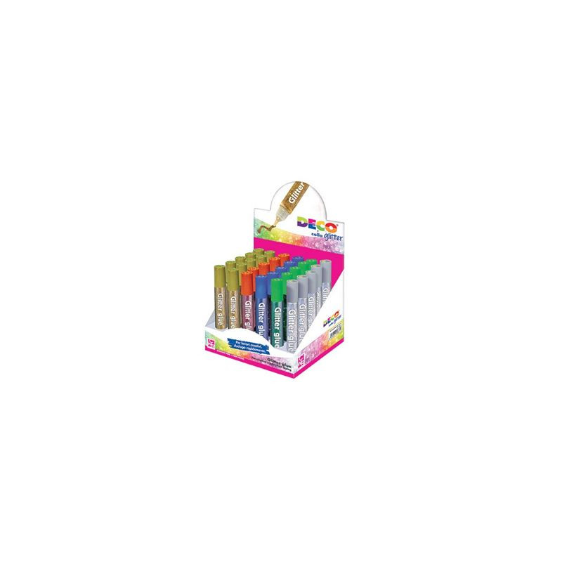 Colla glitter multicolor metal ml.10,5  x 30pz CWR
