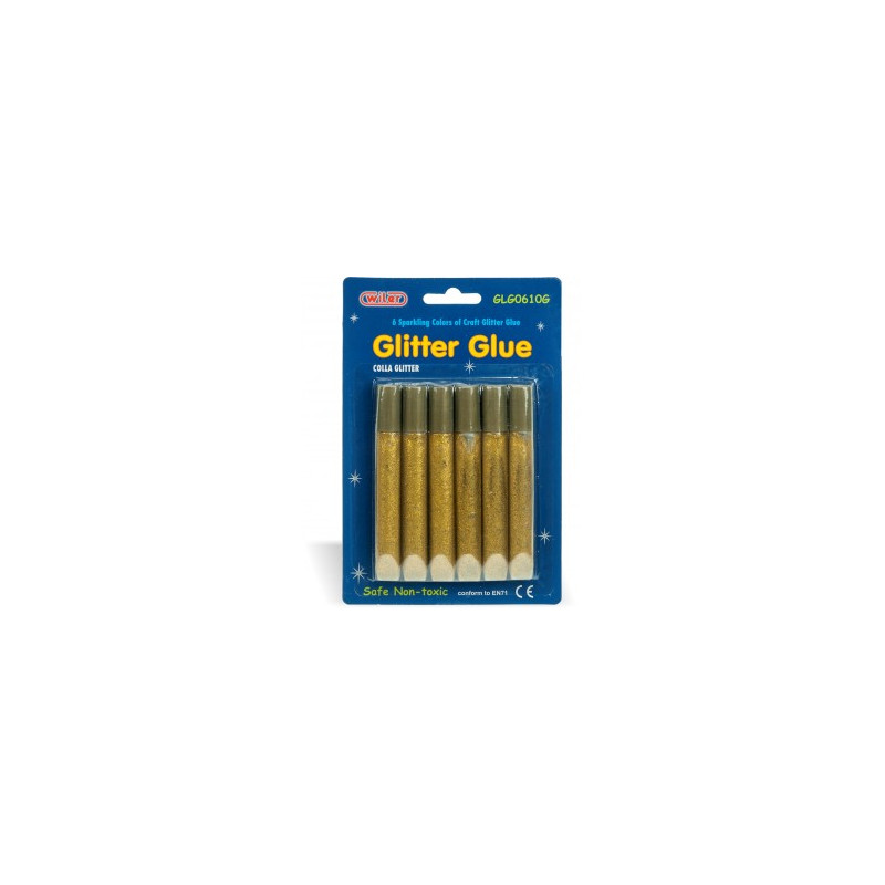 Colla Glitter oro 10ml 6pz