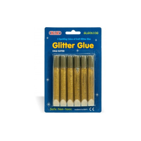 Colla Glitter oro 10ml 6pz