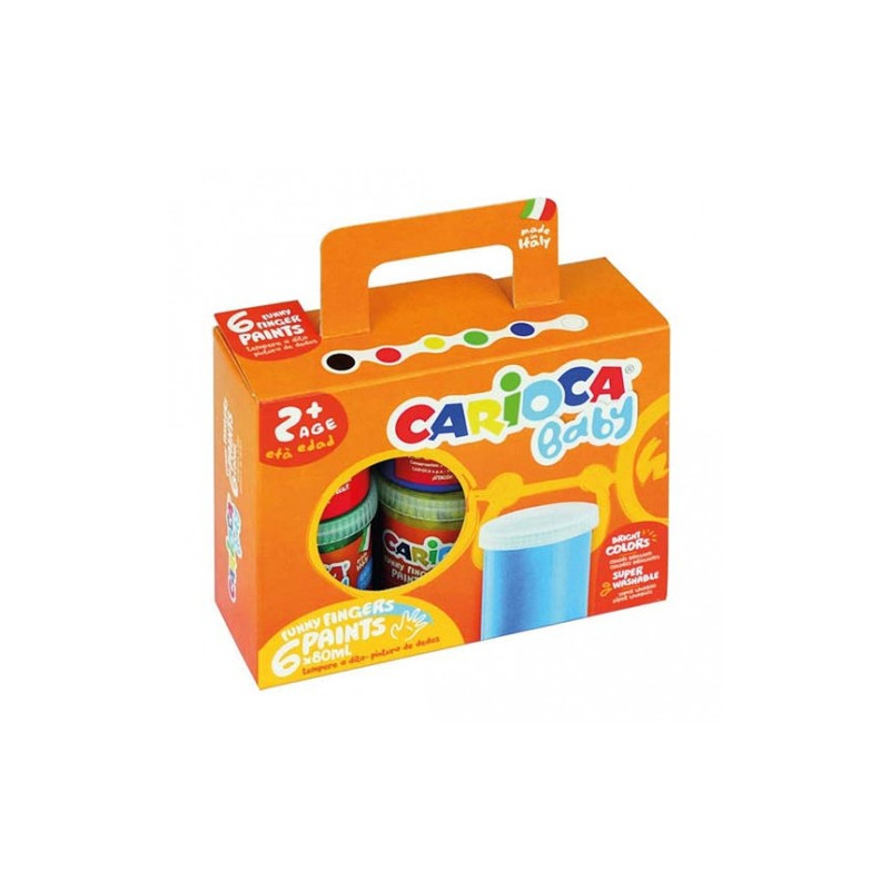 Colori a dita Carioca 6pz x 80ml