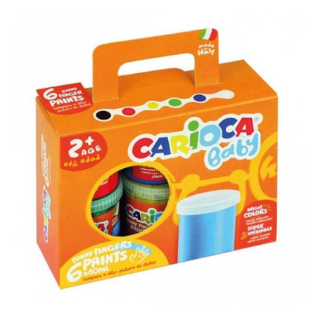 Colori a dita Carioca 6pz x 80ml