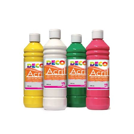 Colori a tempera acrilica 250gr verde brillante DECO