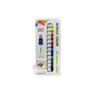 Colori a tempera acrilica ml.12 12pz