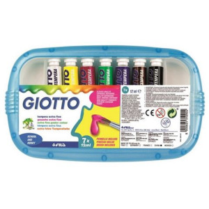 Colori a tempera giotto a 7 tubo 4 da 12 ml