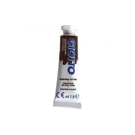colori a tempera giotto tubo 3 marrone scuro da 7,5ml