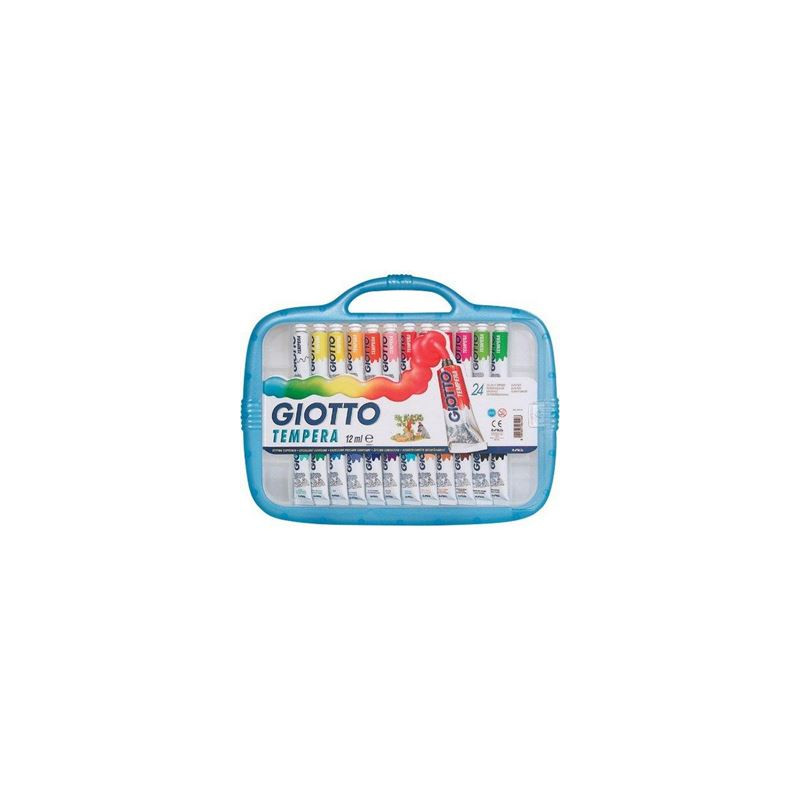 colori a tempera giotto tubo 4 24 pz da 12ml