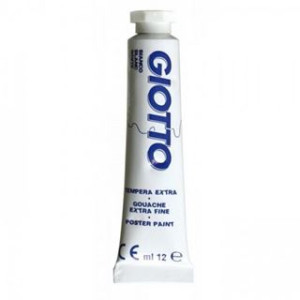 Colori a tempera giotto tubo 4 bianco da 12ml