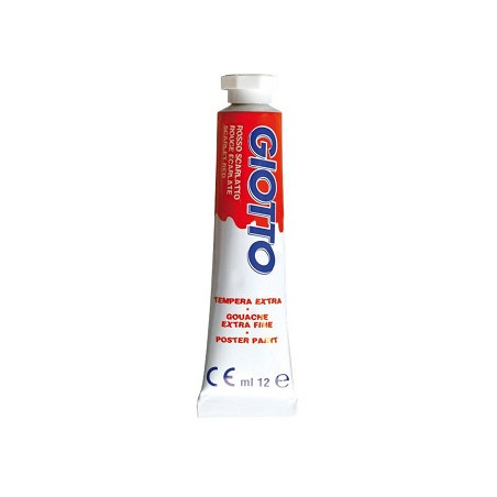Colori a tempera giotto tubo 4 rosso scarlatto da 12ml