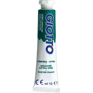 Colori a tempera giotto tubo 4 verde smeraldo da 12ml