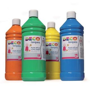 Colori a Tempera Pronta CWR 1 lt. Giallo primario