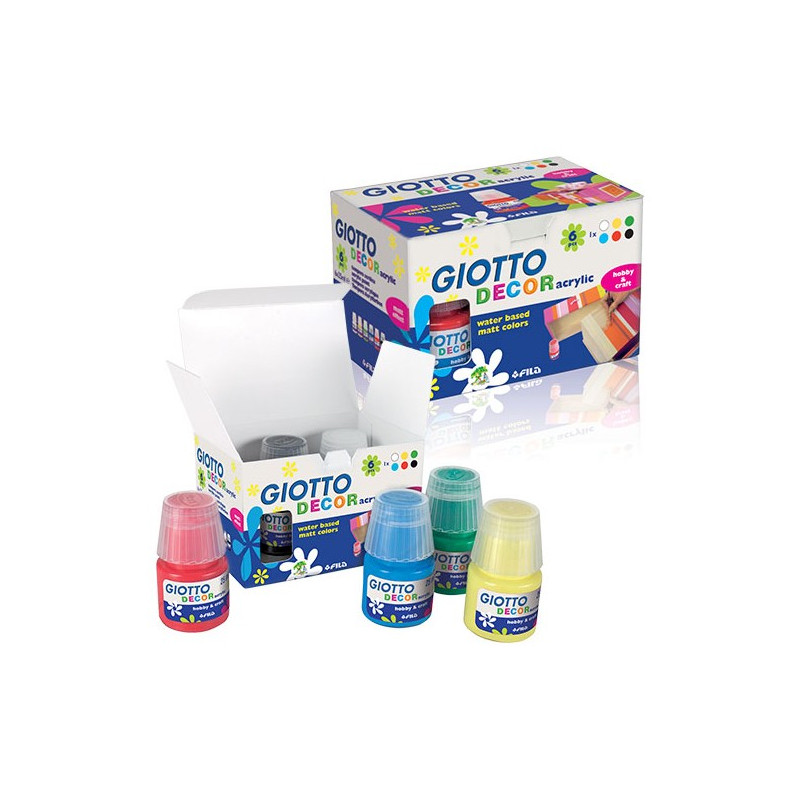 Colori acrilici giotto da 25ml a 6pz