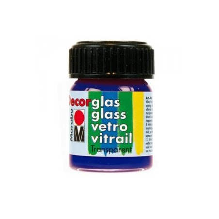 Colori Marabu per vetro blu di prussia da 15ml