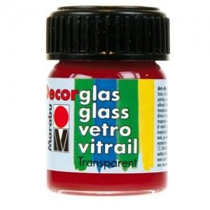 Colori Marabu per vetro vermiglione da 15ml
