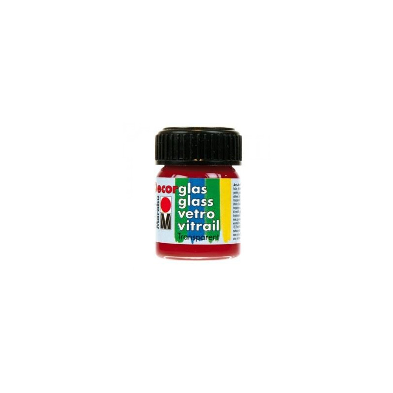 Colori Marabu per vetro vermiglione da 15ml