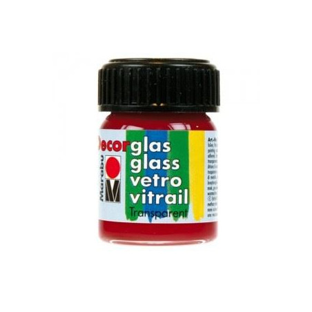 Colori Marabu per vetro vermiglione da 15ml