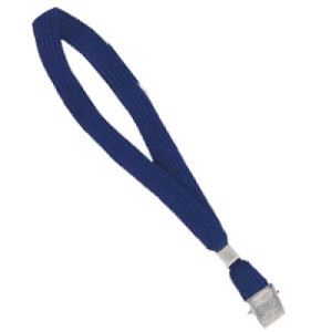 Cordoncino con clip in metallo colore blu