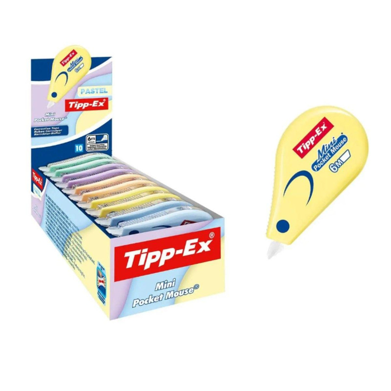 Correttore a nastro pastel  BIC Tipp-ex- mini pocket mouse 6mt x 5mm